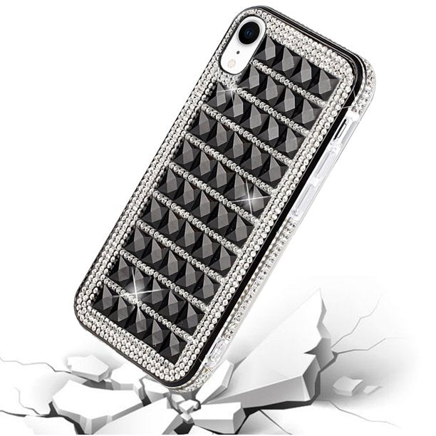 GSA Bling Diamond Shiny Crystal Case Cover For Apple iPhone XR (6.1") Black