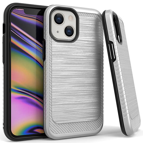 GSA Brushed Edged Case For Apple iPhone 13 (6.1") Silver