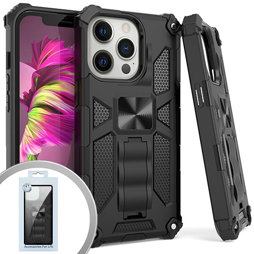 GSA Machine Hybrid Kickstand Case For iPhone 13 Pro (6.1") - Black
