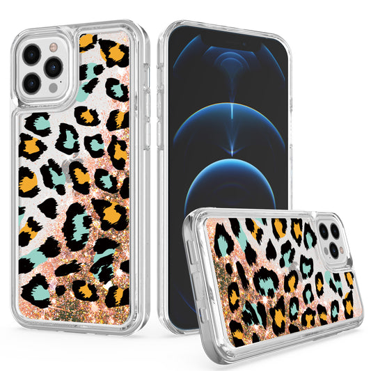 GSA Liquid Glitter Cheetah Case For iPhone 13 (6.1")