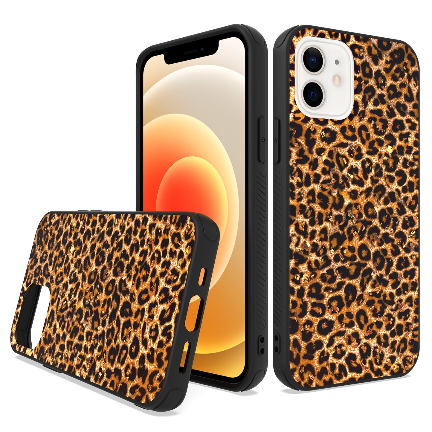 GSA Glitter Cheetah Design Hybrid Case For iPhone 13 Pro