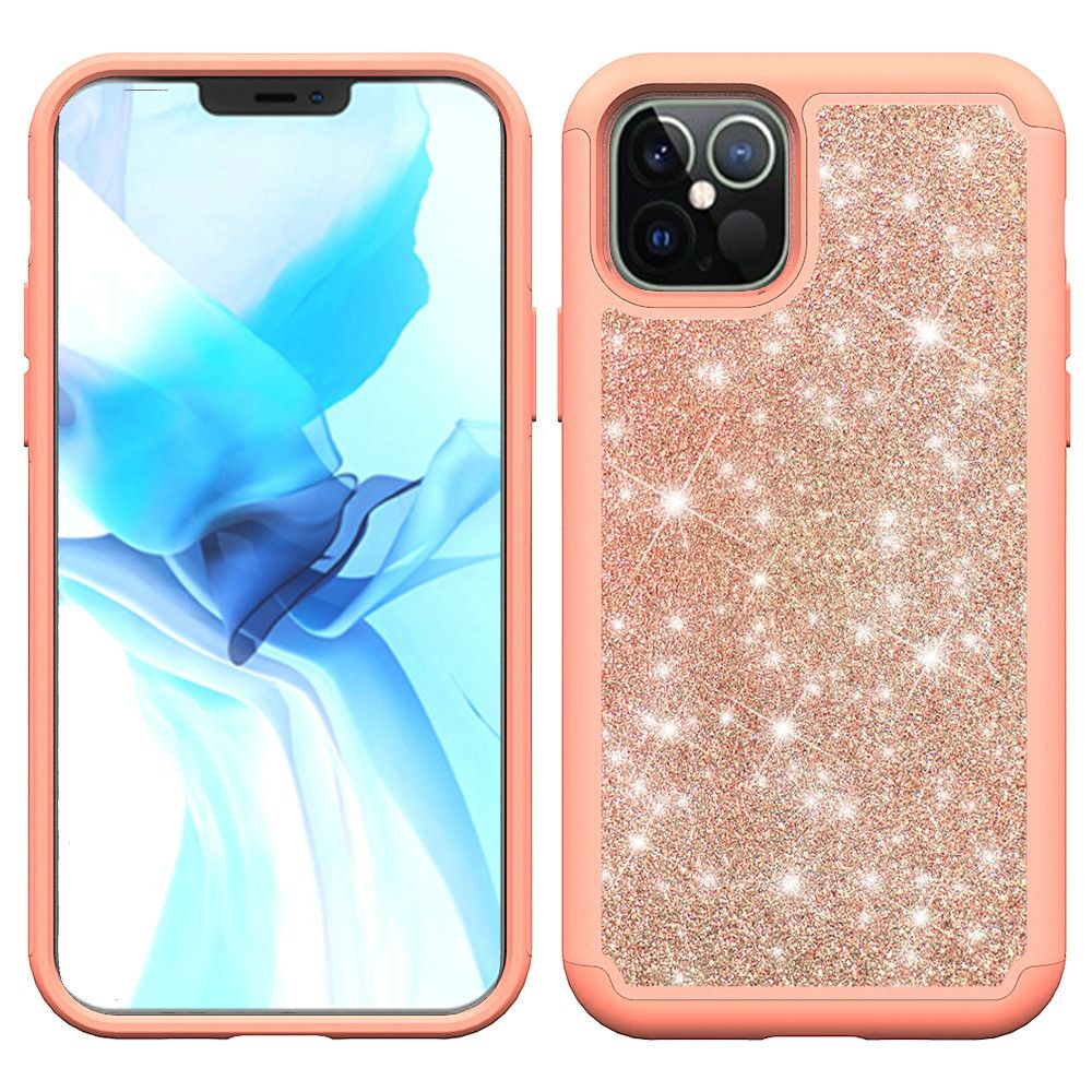 GSA Glitter Bling Hybrid Case For iPhone 13 Pro (6.1") - Rose Gold