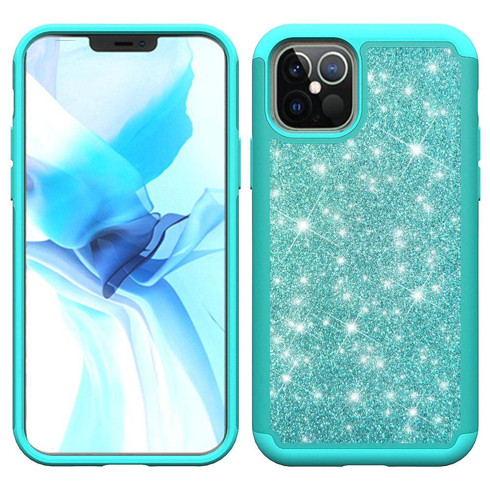 GSA Glitter bling Hybrid Case For iPhone 13 Pro Max (6.7") - Teal
