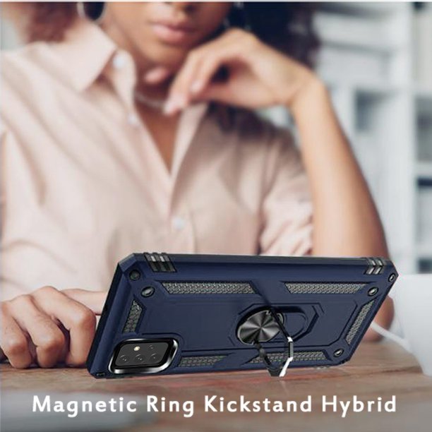 GSA Ring Kickstand Hybrid Case For Motorola Moto One 5g Moto G 5g Plus Red