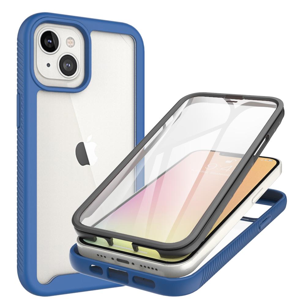 GSA Shock Proof Bumper Case w/PET Screen Protector For iPhone 13 (6.1") - Blue