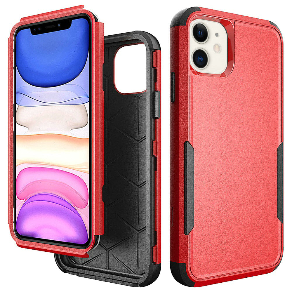 GSA Tough Shockproof Hybrid Case For iPhone 13 Pro Max (6.7") - Red/Black