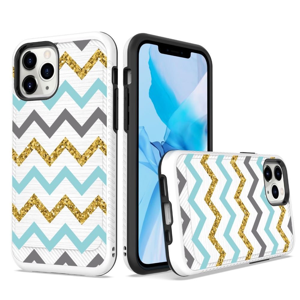 GSA Brushed Hybrid Case for iPhone 13 (6.1") - Colorful Zig Zag