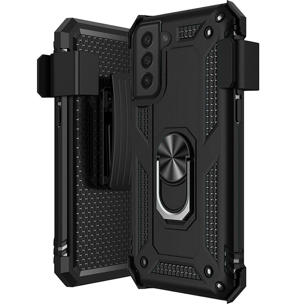 GSA Slim Shockproof Holster Case for Samsung S22 - Black