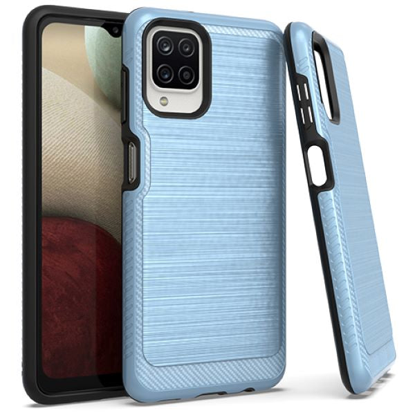 GSA Slim Brushed Case w/Edge Design for Samsung Galaxy A12 - Blue