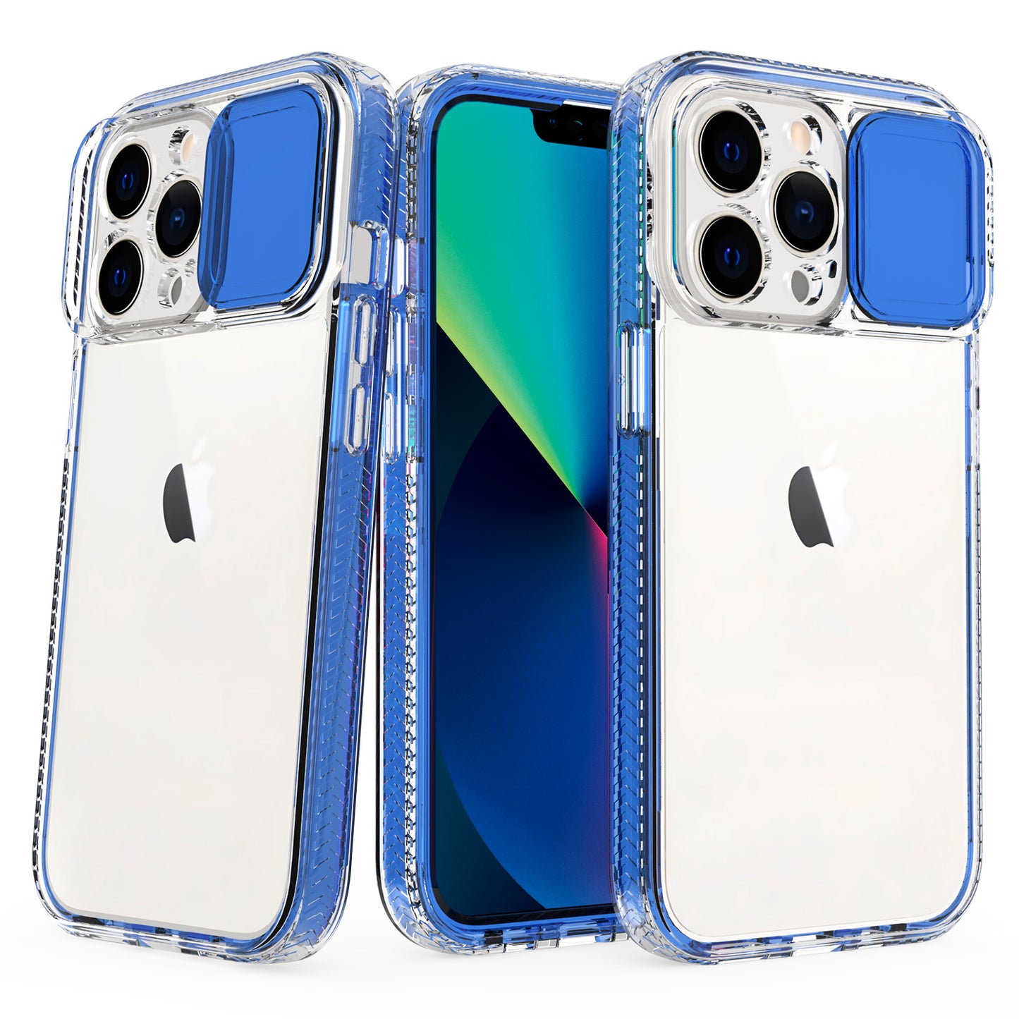 GSA Pure Hybrid Camera Cover Case for iPhone 13 (6.1") - Clear/Blue