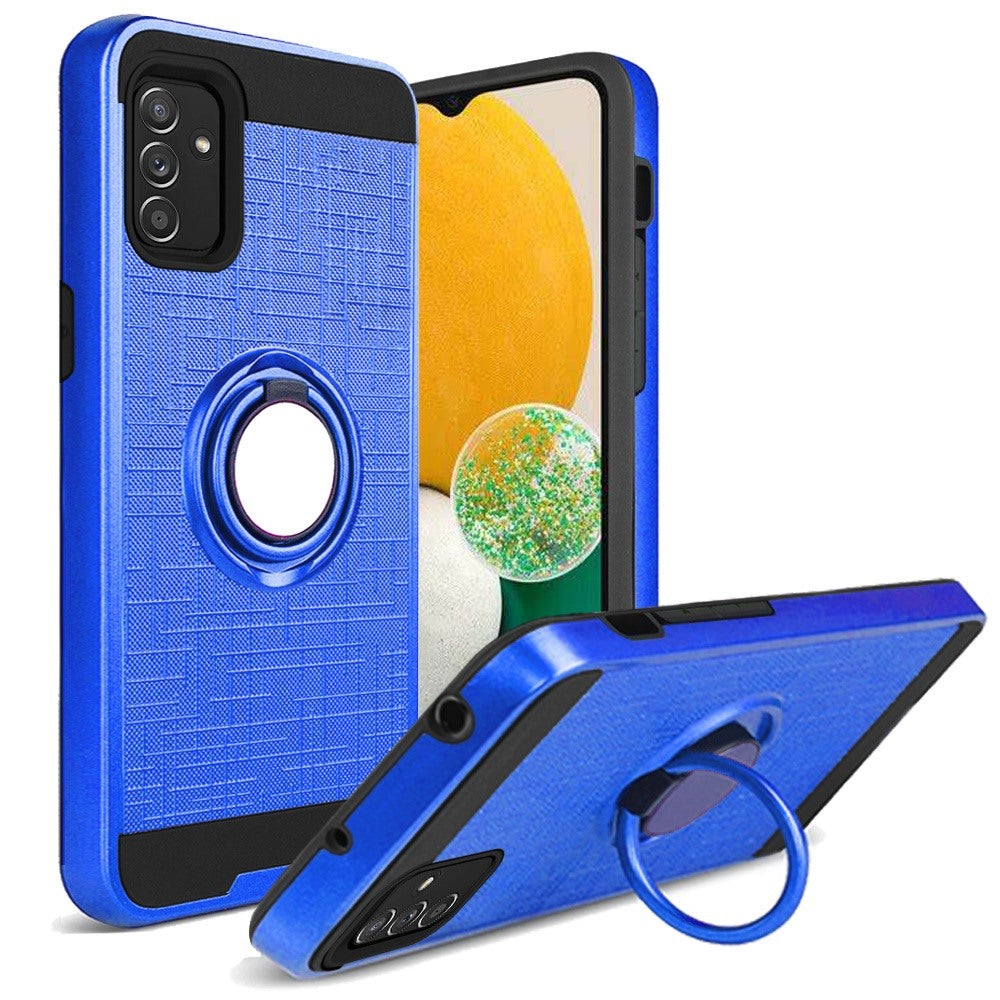 GSA Brushed Hybrid Case Ring Stand for Samsung Galaxy A13 - Blue