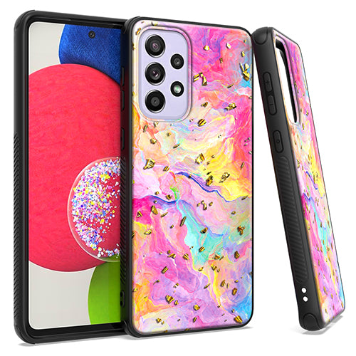 GSA Gold Flake Marble Candy Case for Samsung Galaxy A53 - Rainbow