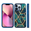 GSA Enchanted Geo Marble Hybrid Case for iPhone 13 Pro (6.1") - Teal/Blue