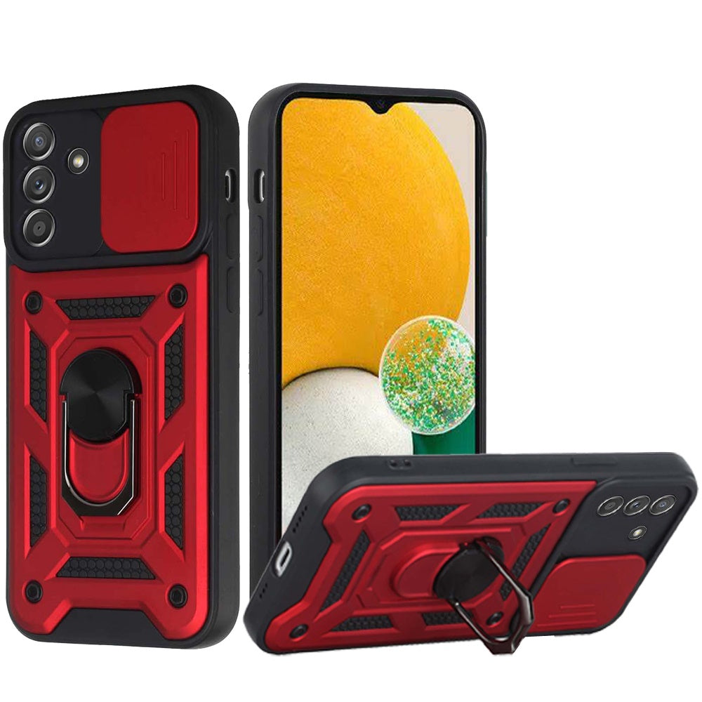 GSA Ring Kickstand Camera Cover Case for Samsung Galaxy A13 4G Red