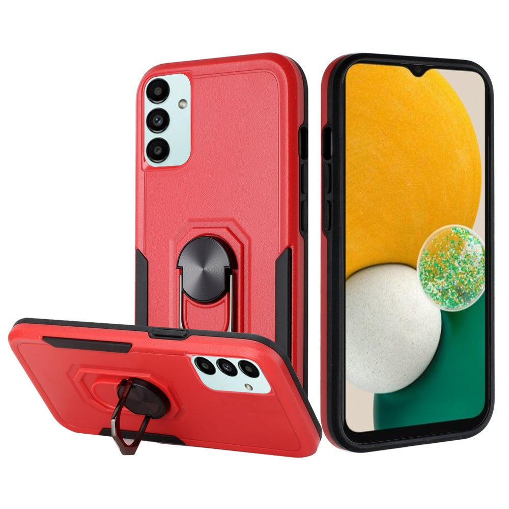 GSA Tough hybrid Flat Magnetic Ring Stand Case For Samsung Galaxy A13 5G - Red