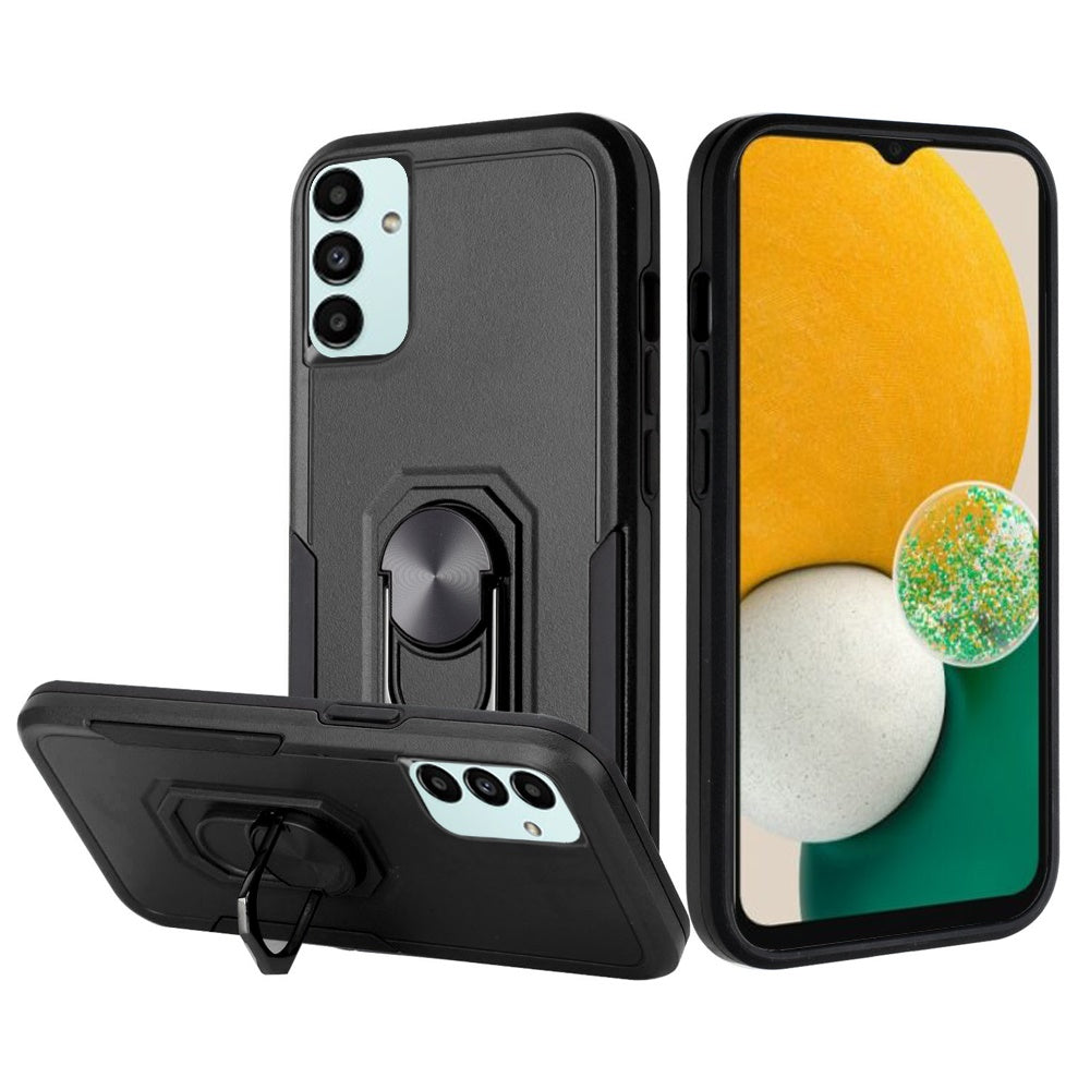 GSA Tough hybrid Flat Magnetic Ring Stand Case For Samsung Galaxy A13 5G - Black