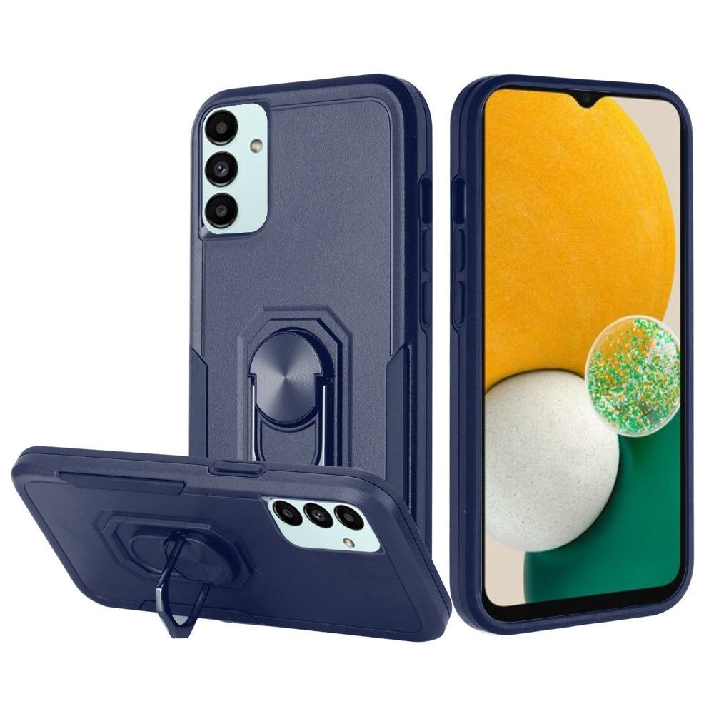 GSA Tough Hybrid Flat Magnetic Ring Stand Case For Samsung Galaxy A13 5G - Blue