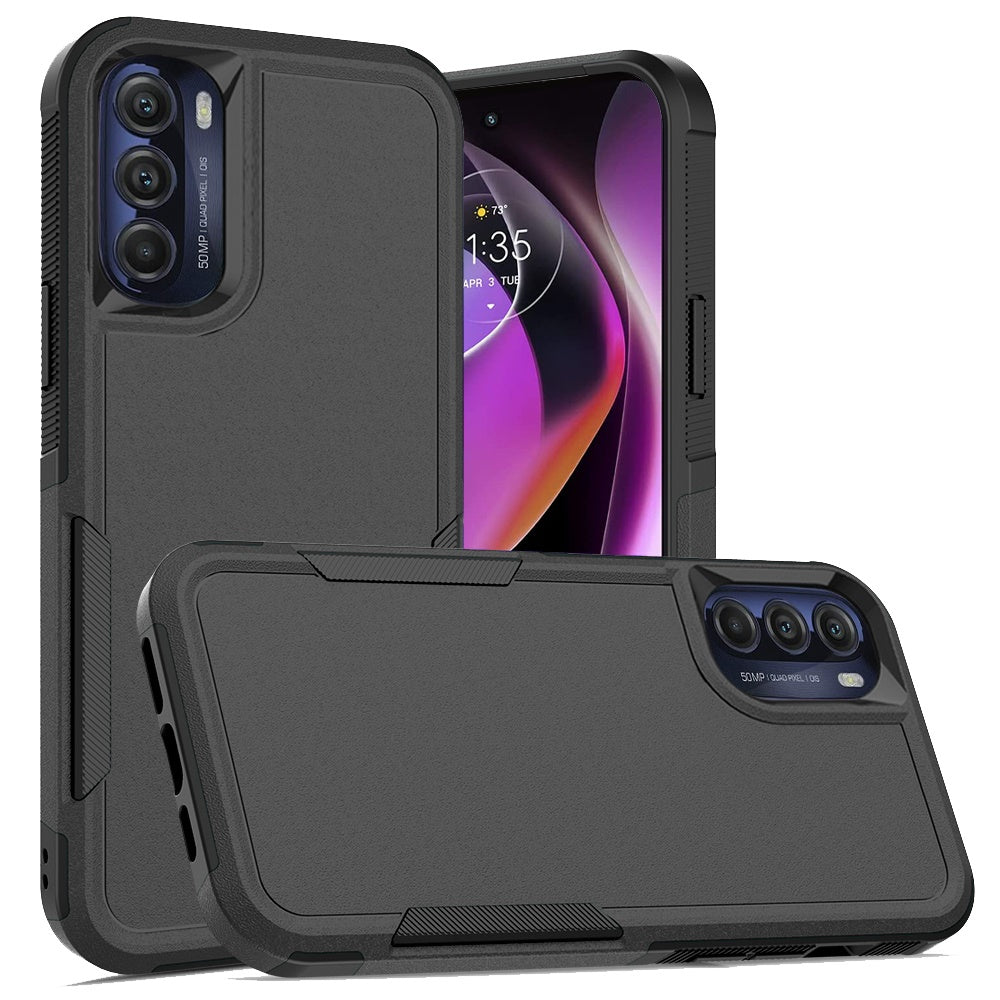 GSA Absolute Thick Hybrid Case Cover For Motorola Moto G 5G, XT2201 2022- Black
