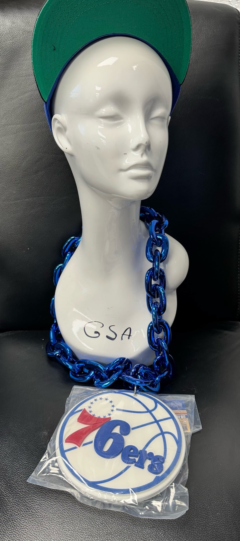 Aminco NBA Officially Licensed Philadelphia 76ers 3D Foam Magnet Fan Chain Blue