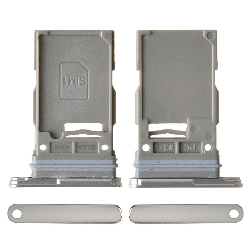 GSA Sim Card & MicroSD Tray Black for Samsung Galaxy S22, 22+, N901 & N906 Silver