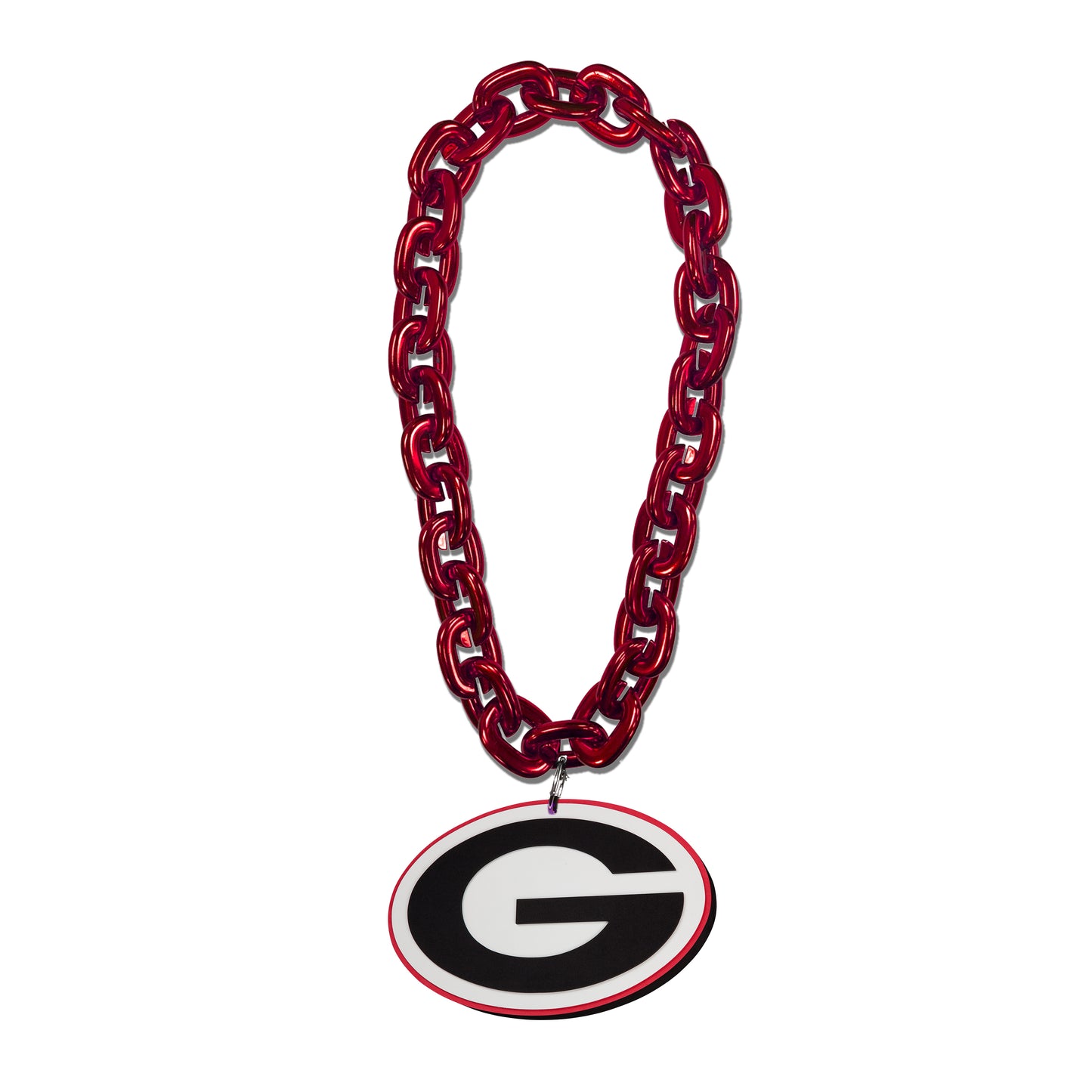Aminco Licensed NCAA Georgia Bulldogs Red Fan Chain Logo