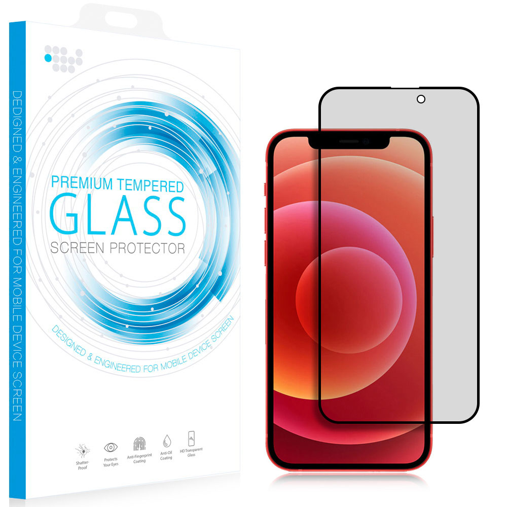 GSA 2.5D Full Coverage Privacy Tempered Glass Screen Protector For iPhone 15 - Black