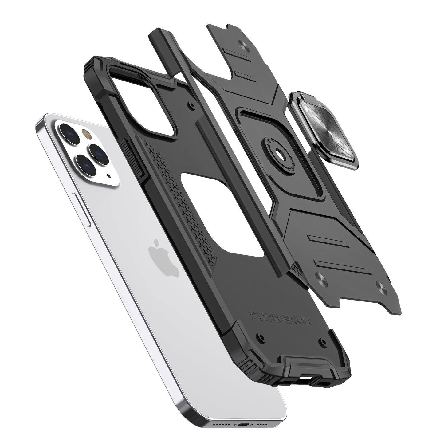 GSA Robust Magnetic Kickstand Case For iPhone 14 Pro Max 6.7" - Black