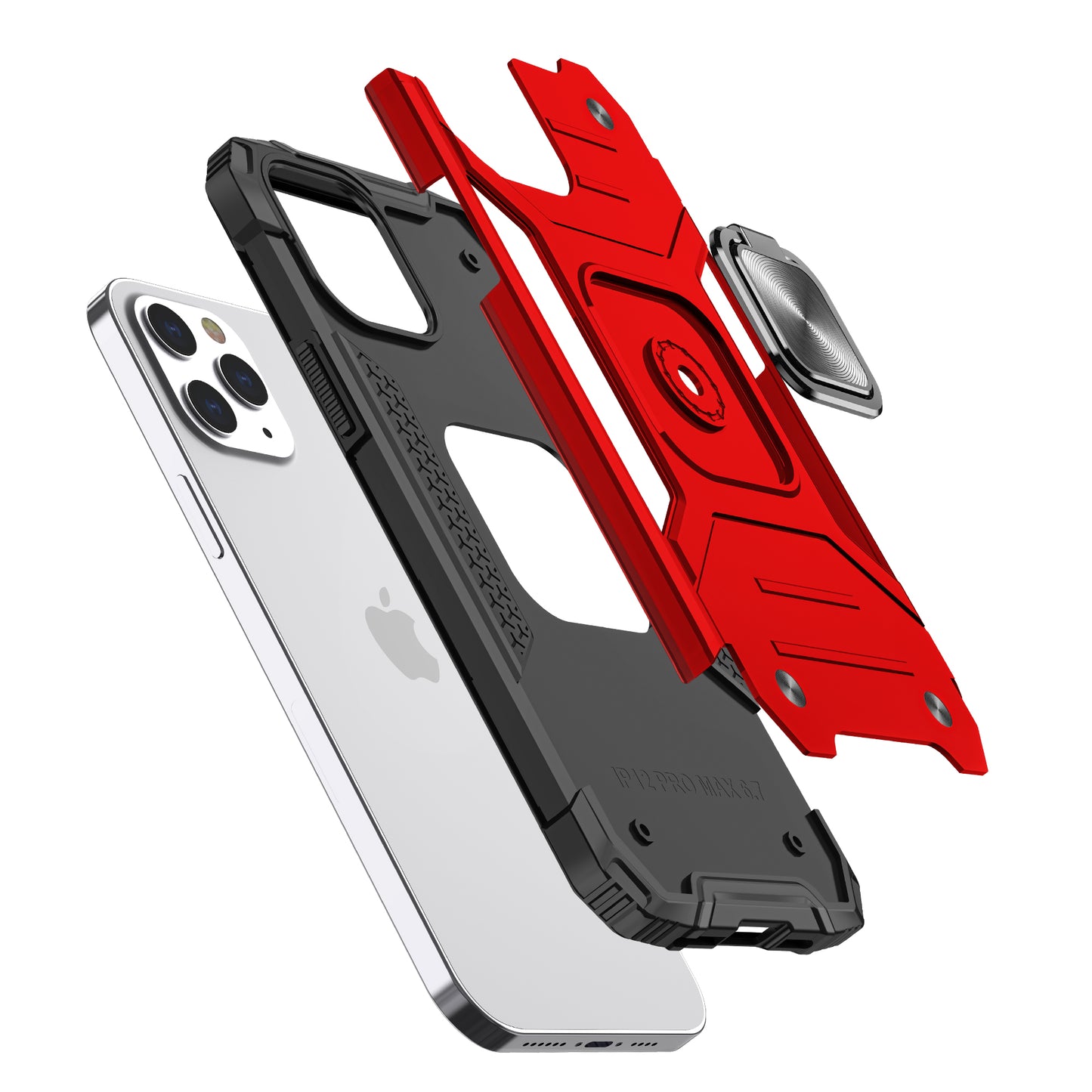 GSA Robust Magnetic Kickstand Case For iPhone 14 Pro Max 6.7"- Red
