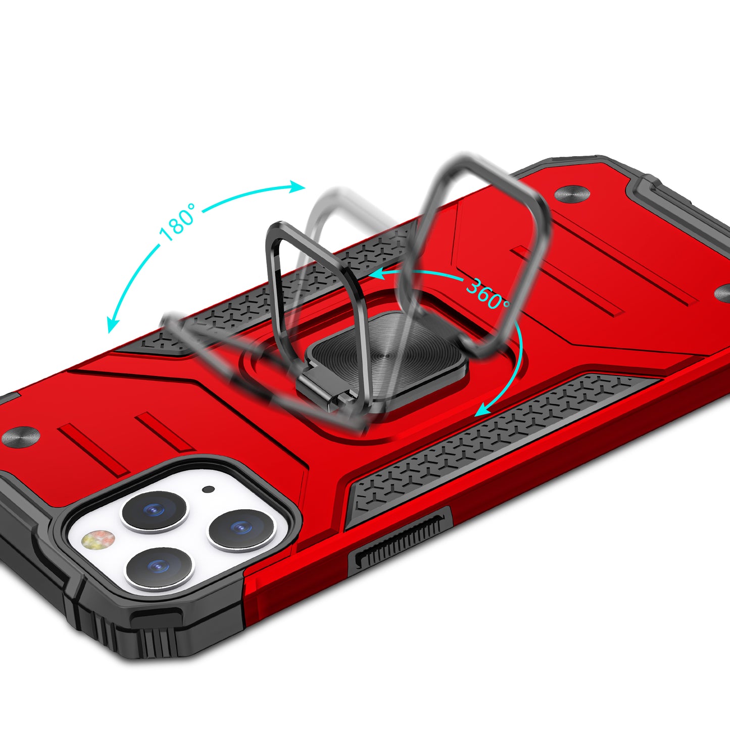 GSA Robust Magnetic Kickstand Case For iPhone 14 Pro Max 6.7"- Red