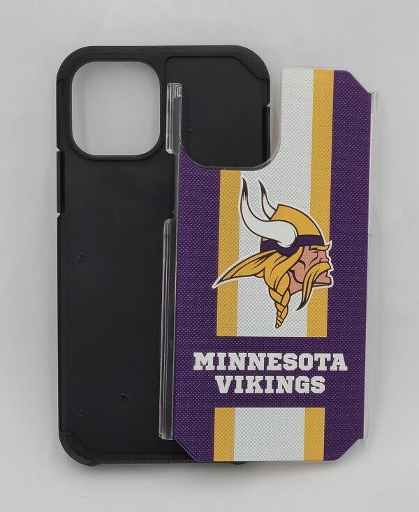 PBG NFL Minnesota Vikings Textured Stripe Case for iPhone 14 Pro Max (6.7")