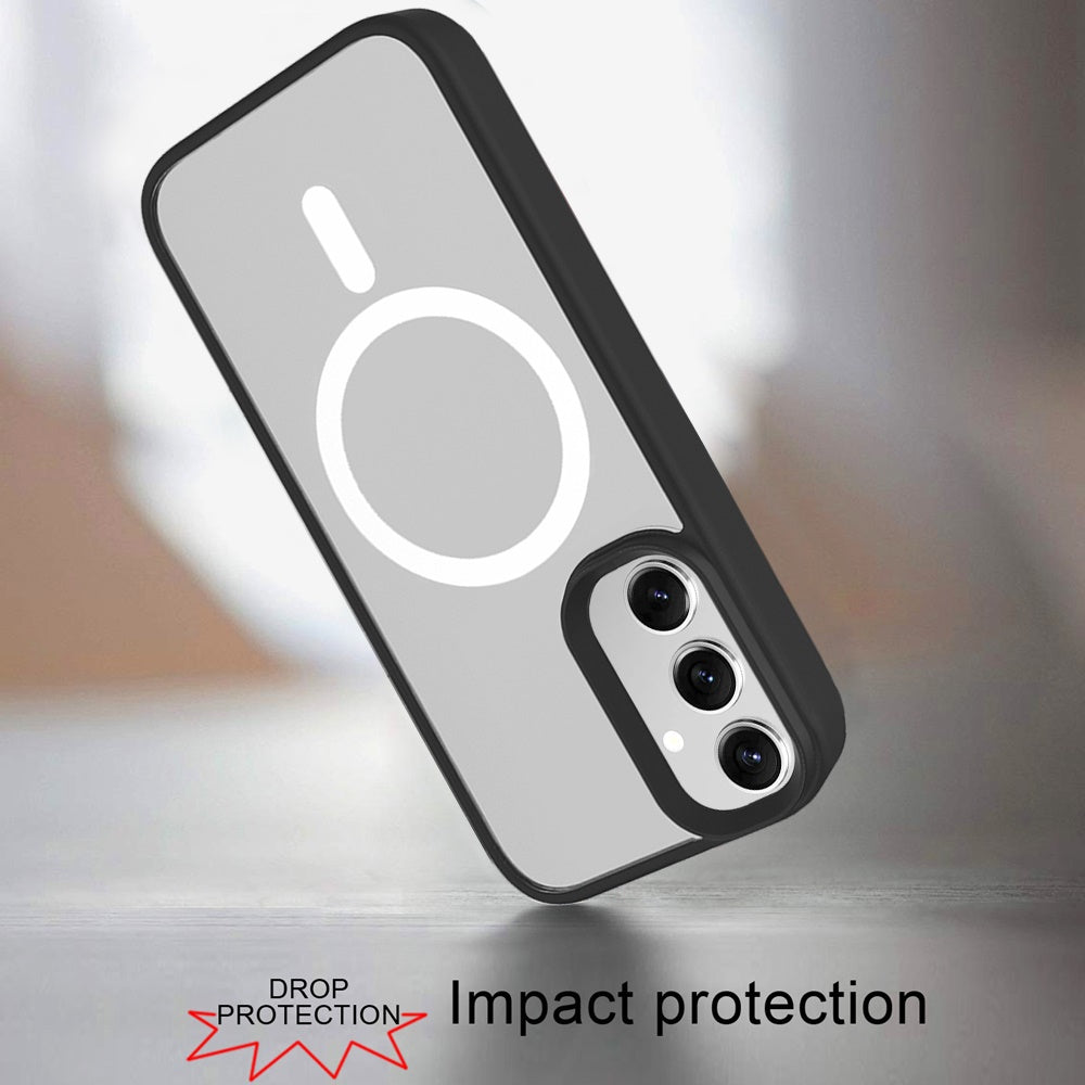 GSA Magnetic Circle Charger Thick 2mm Hybrid For Samsung Galaxy S24 Plus - Black