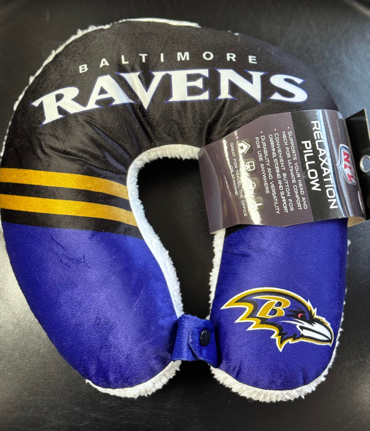Pegasus NFL Licensed Baltimore Ravens Travel Head & Neck Relaxation Pillow