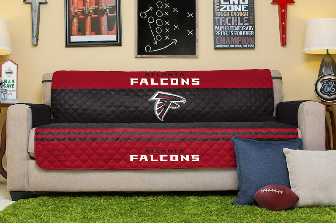 Pegasus Home Fashions NFL Atlanta Falcons Reversible Sofa Protector Cover