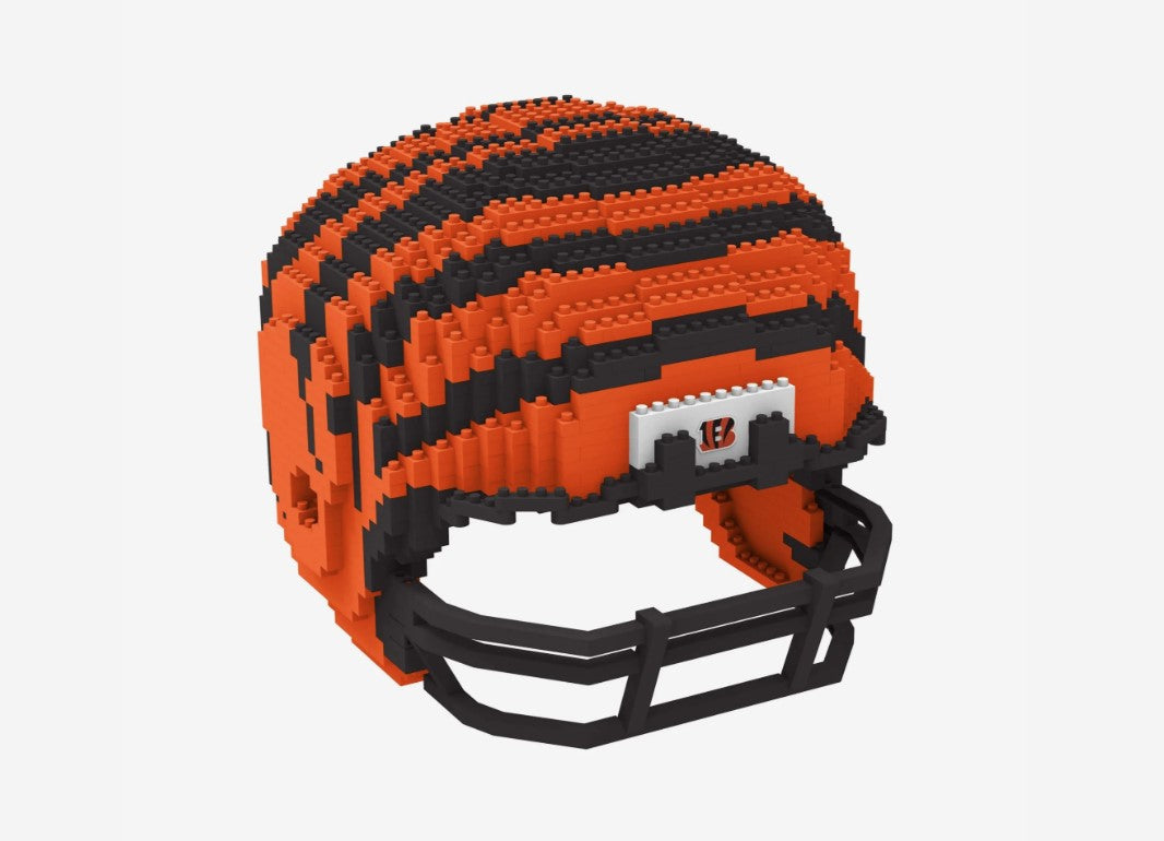 FOCO BRXLZ NFL Licensed Cincinnati Bengals 3-D Puzzle Helmet, 1pc Face Mask