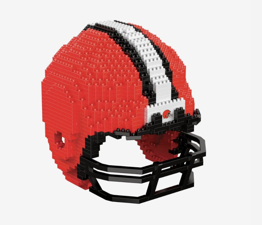 FOCO BRXLZ NFL Licensed Cleveland Browns 3-D Puzzle Helmet, 1pc Face Mask