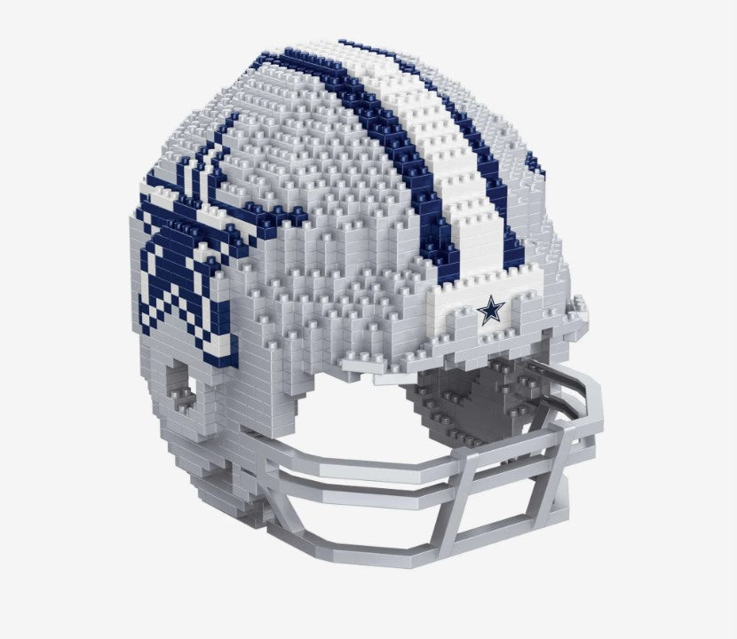 FOCO BRXLZ NFL Licensed Dallas Cowboys 3-D Puzzle Helmet, 1pc Face Mask