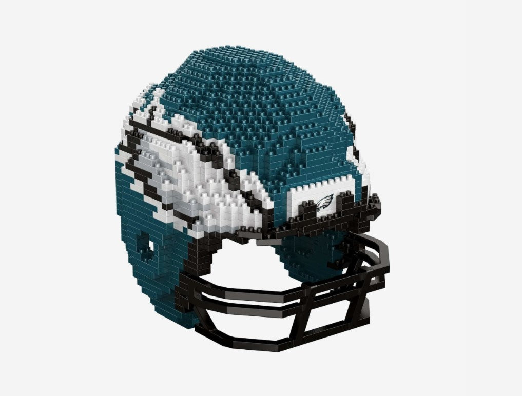 FOCO BRXLZ NFL Licensed Philadelphia Eagles 3-D Puzzle Helmet, 1pc Face Mask