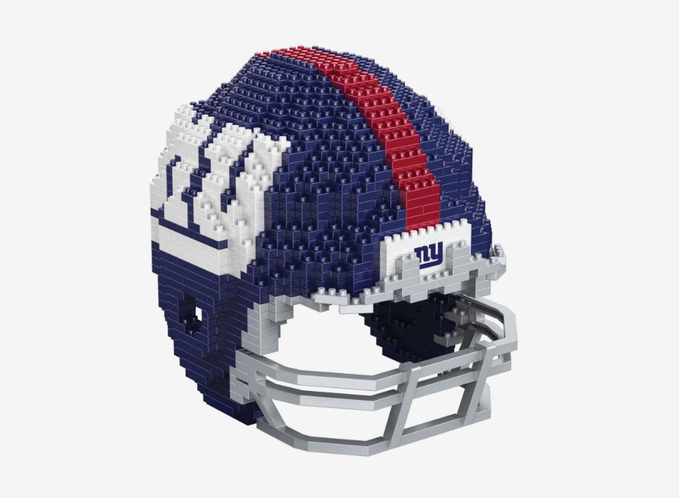FOCO BRXLZ NFL Licensed New York Giants 3-D Puzzle Helmet, 1pc Face Mask