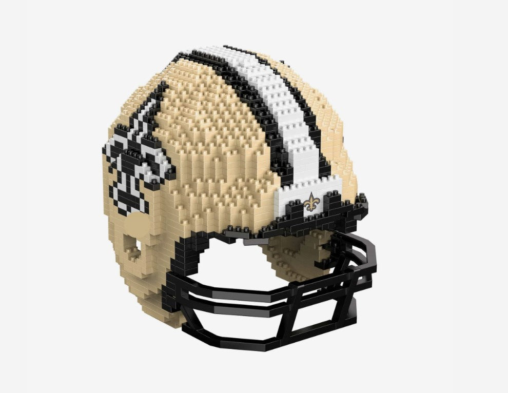 FOCO BRXLZ NFL Licensed New Orleans Saints 3-D Puzzle Helmet, 1pc Face Mask