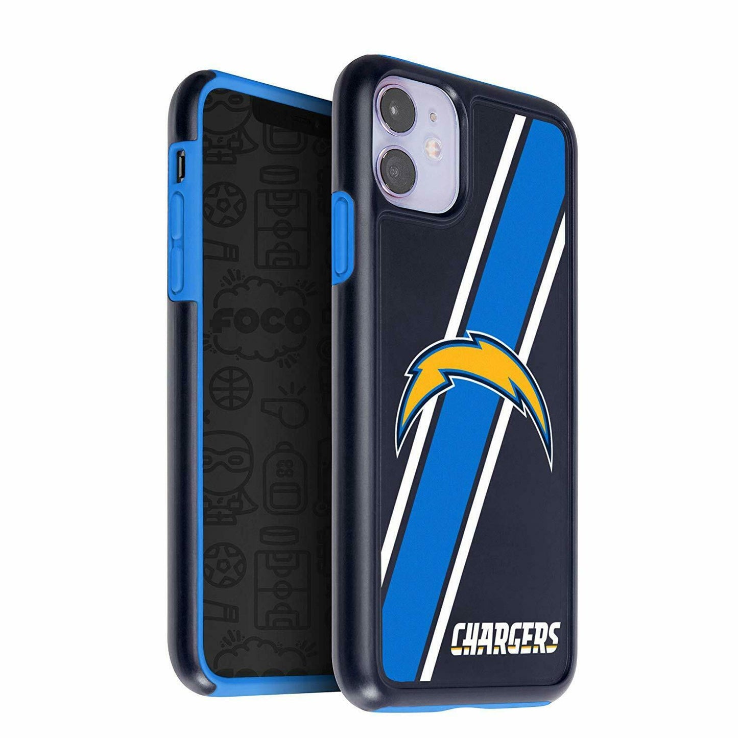 FOCO NFL Los Angeles Chargers Hybrid Case for iPhone 11 & XR (6.1")