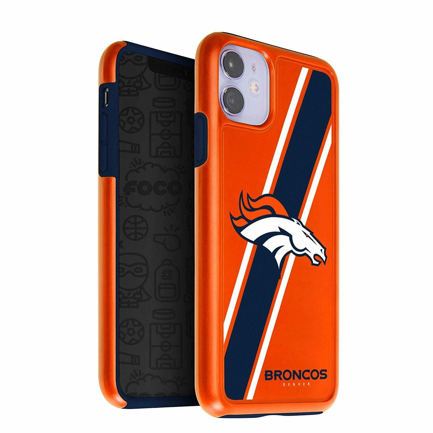 FOCO NFL Denver Broncos Hybrid Case for iPhone 11 & XR (6.1")