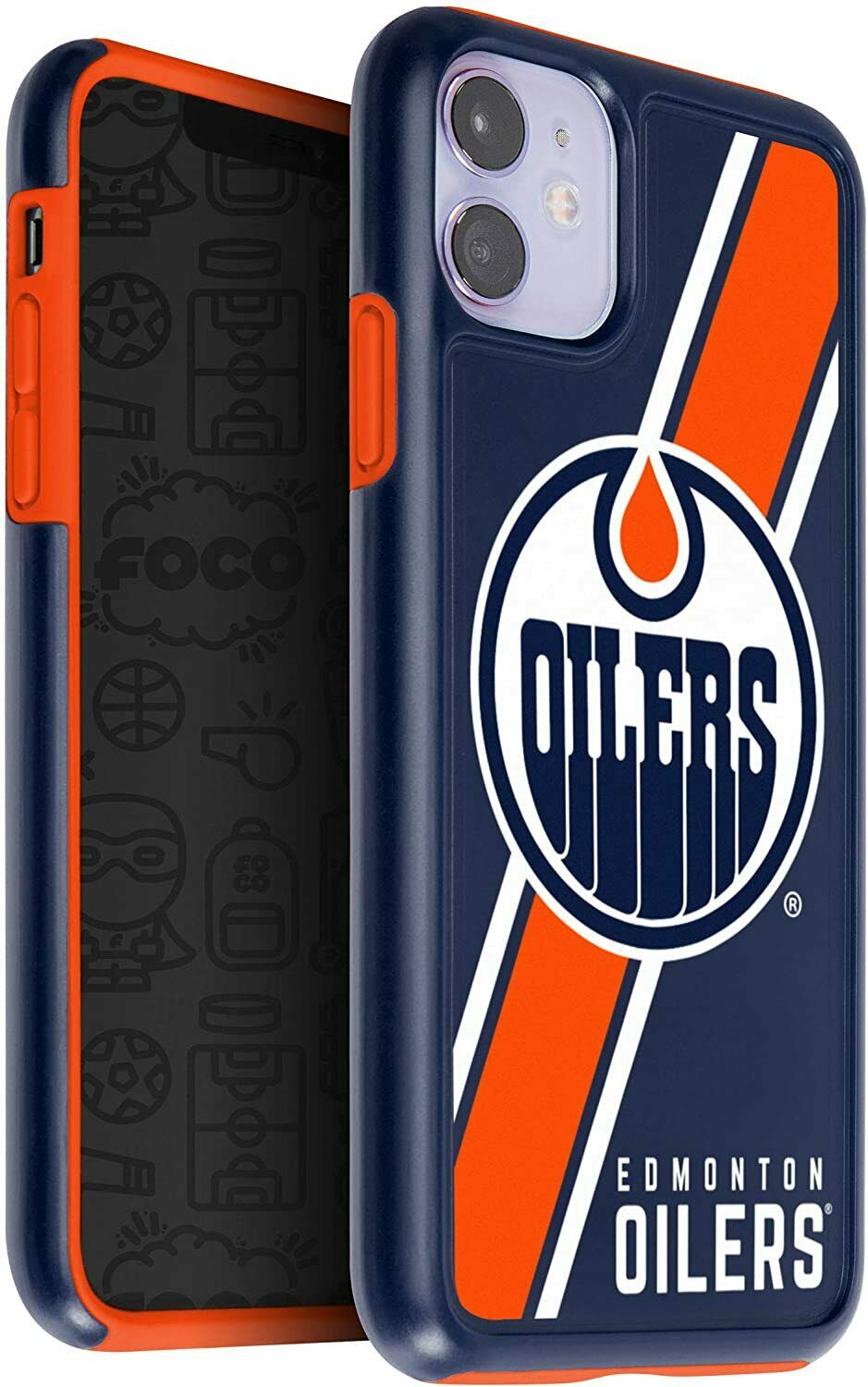 FOCO NHL Edmonton Oilers Dual Hybrid Case for iPhone 11 & XR (6.1")