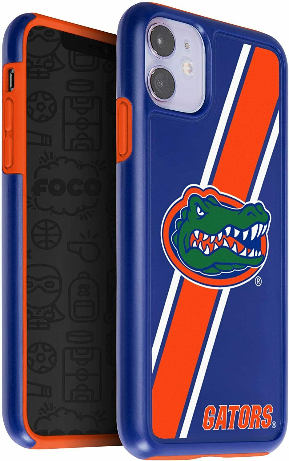 FOCO NCAA Florida Gators Dual Hybrid Case for iPhone 11, XR (6.1")