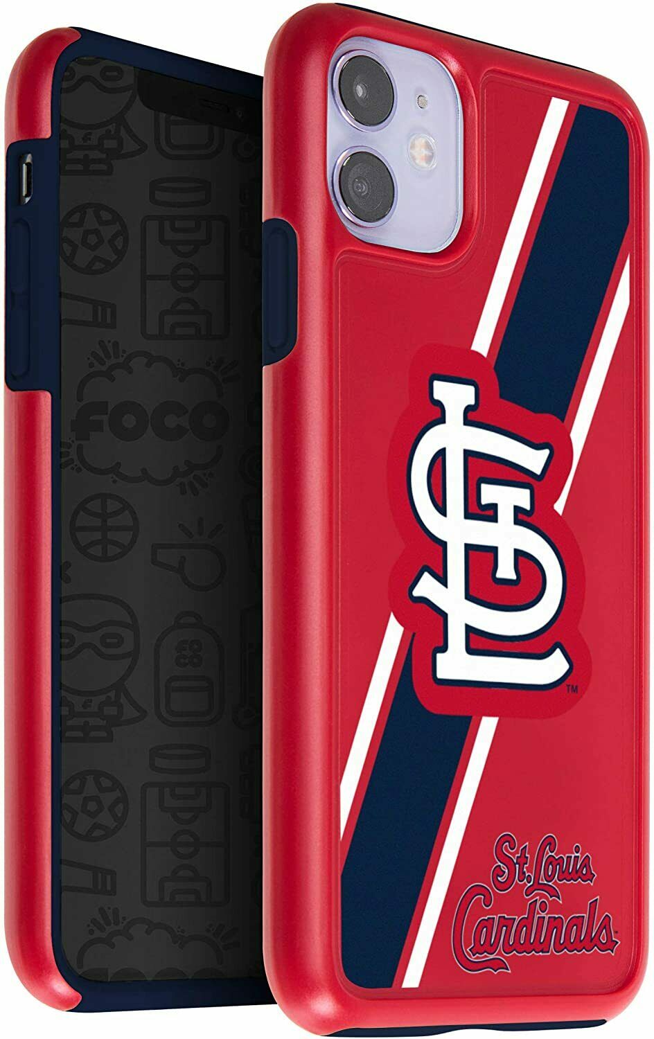 FOCO MLB St. Louis Cardinals Dual Hybrid Case for iPhone 11 & XR (6.1")