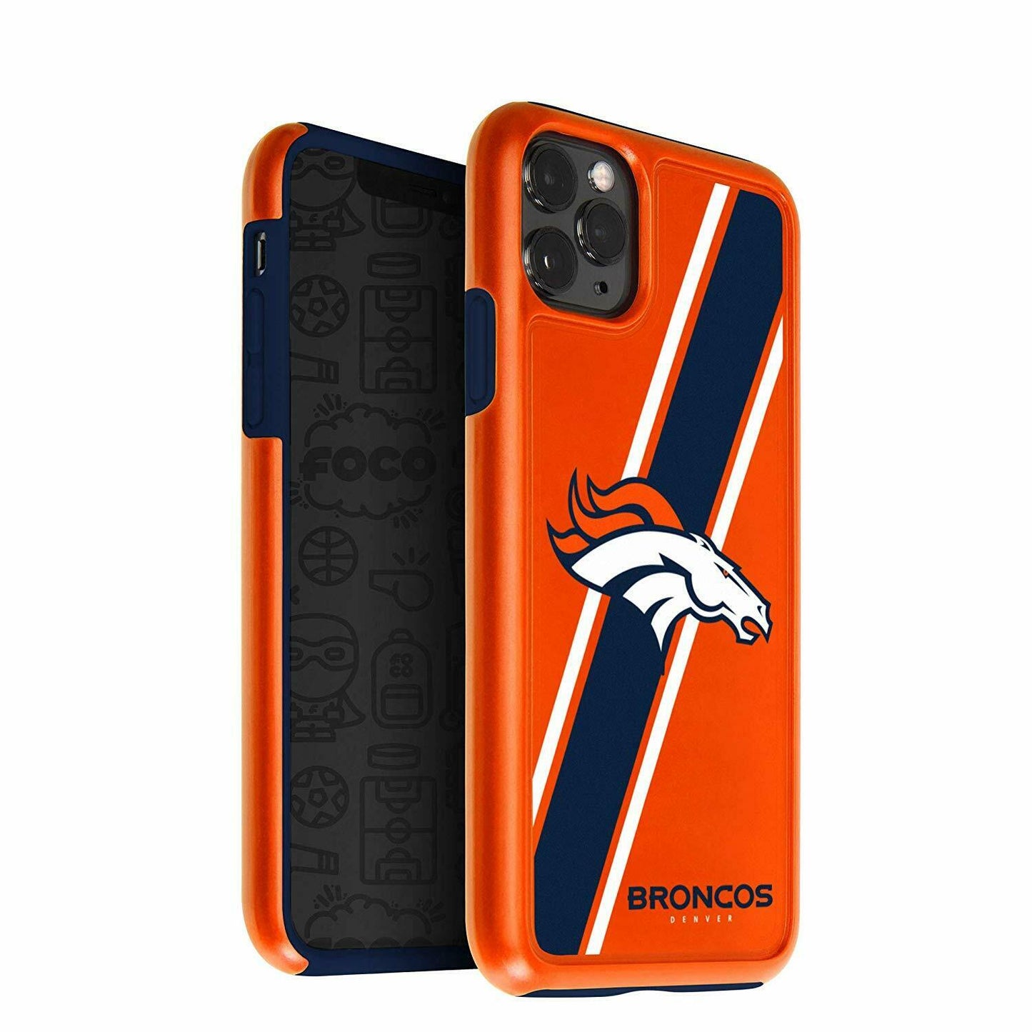 FOCO NFL Denver Broncos Hybrid Case for iPhone 11 Pro, X & XS (5.8")
