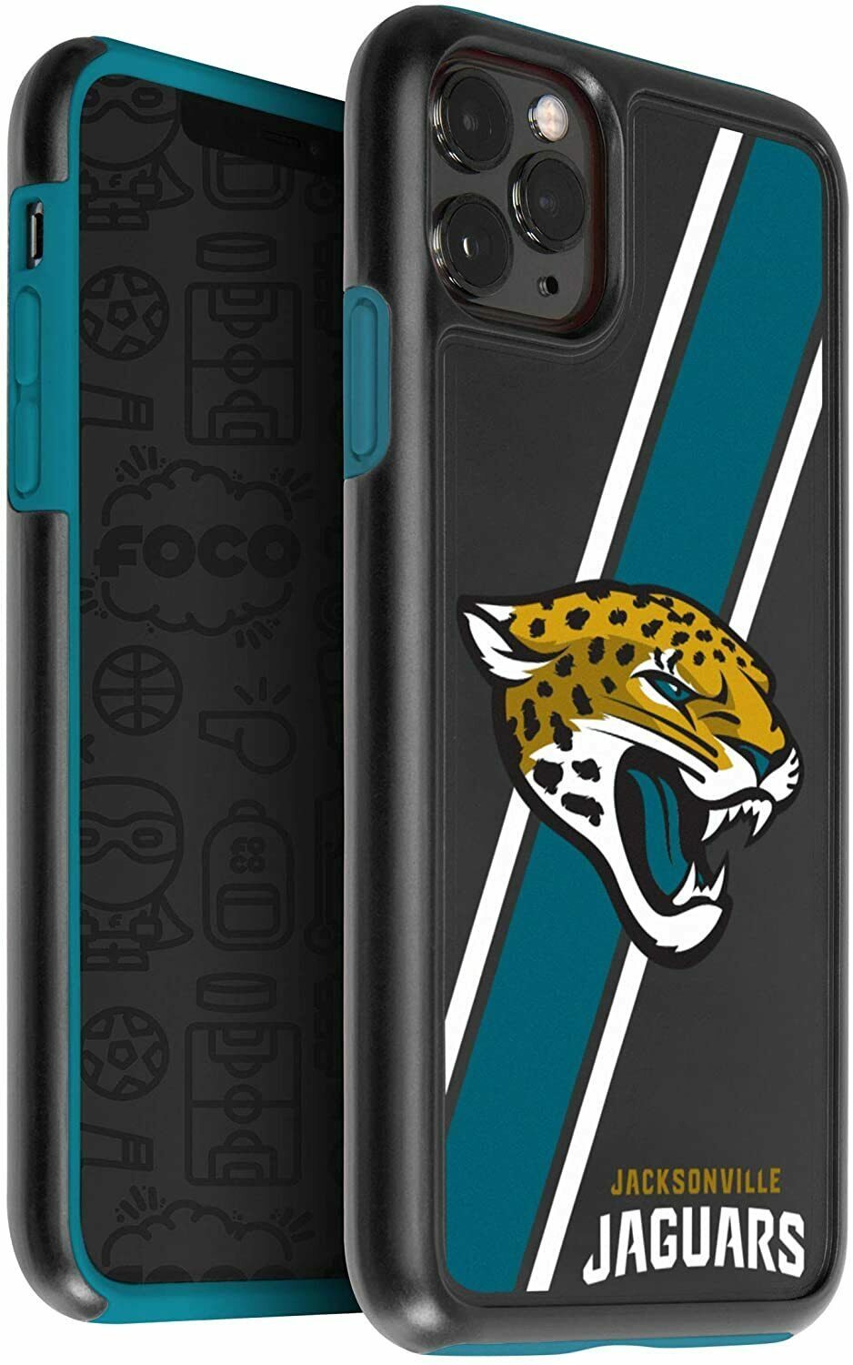 FOCO NFL Jacksonville Jaguars Dual Hybrid for iPhone 11 Pro, X & XS (5.8")