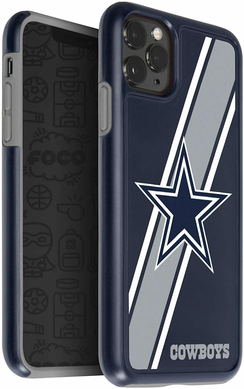 FOCO NFL Dallas Cowboys Dual Hybrid Case for iPhone 11 Pro, X & XS (5.8")