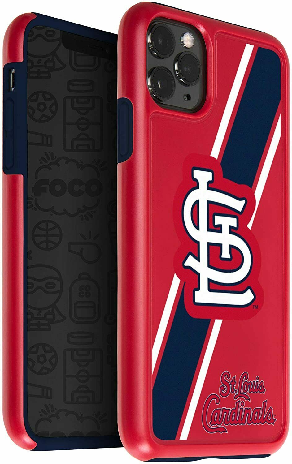 FOCO MLB St. Louis Cardinals Hybrid Case for iPhone 11 Pro, X & XS (5.8")