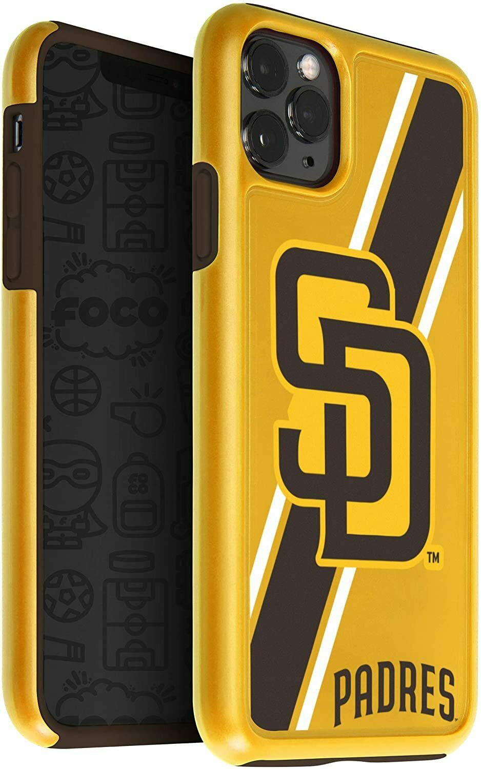FOCO MLB San Diego Padres Hybrid Case for iPhone 11 Pro, X & XS (5.8")