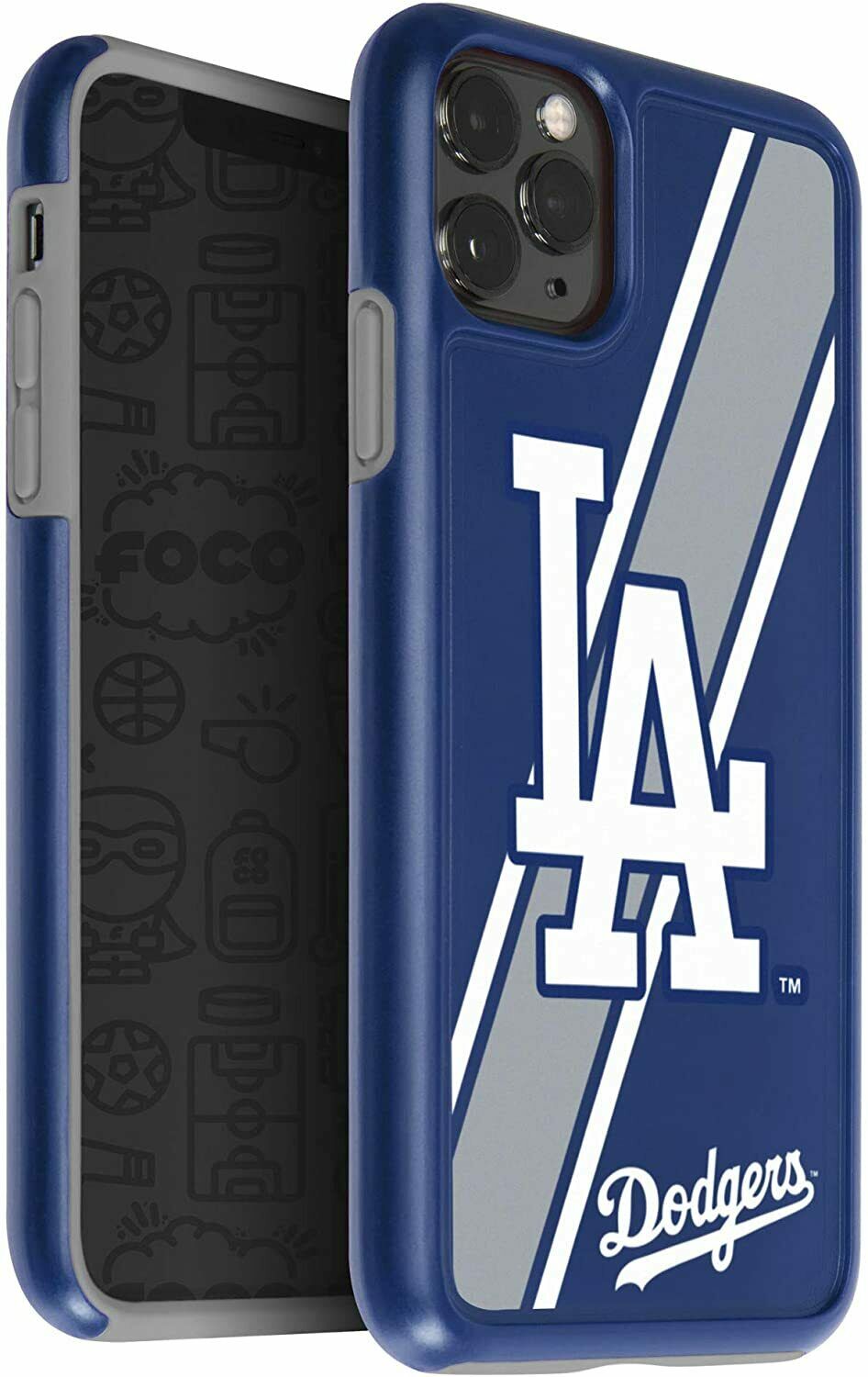 FOCO MLB Los Angeles Dodgers Hybrid Case for iPhone 11 Pro, X & XS (5.8")